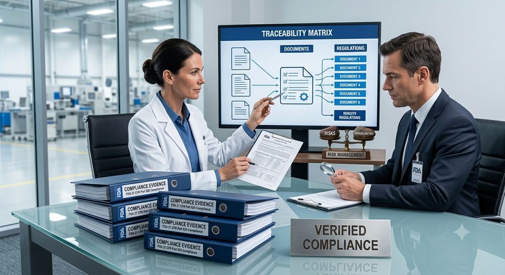 FDA compliance evidence and traceability review